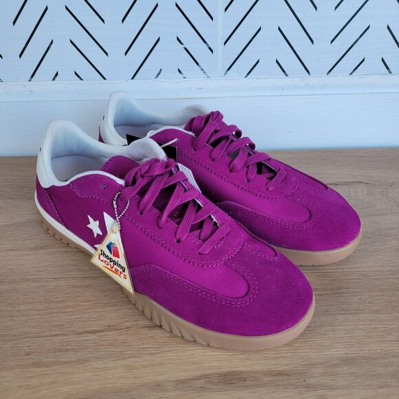 ⭐⭐⭐Converse Run Star Trainer Ox Suede Sz 6 Mens Shoes Sneaker Violet A13361C New - Picture 2 of 10